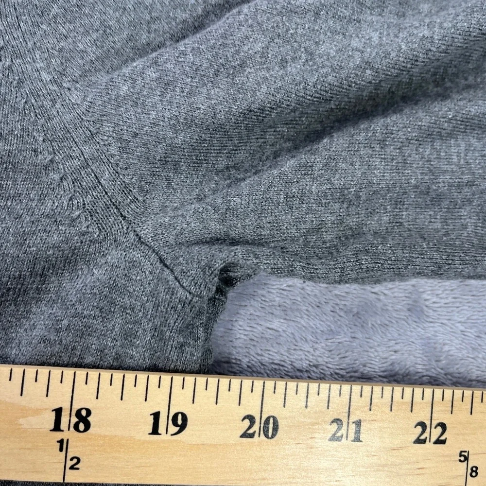 BR Sweater L Grey Silk Cotton Cashmere V-Neck Quiet Luxury Old Money Layering